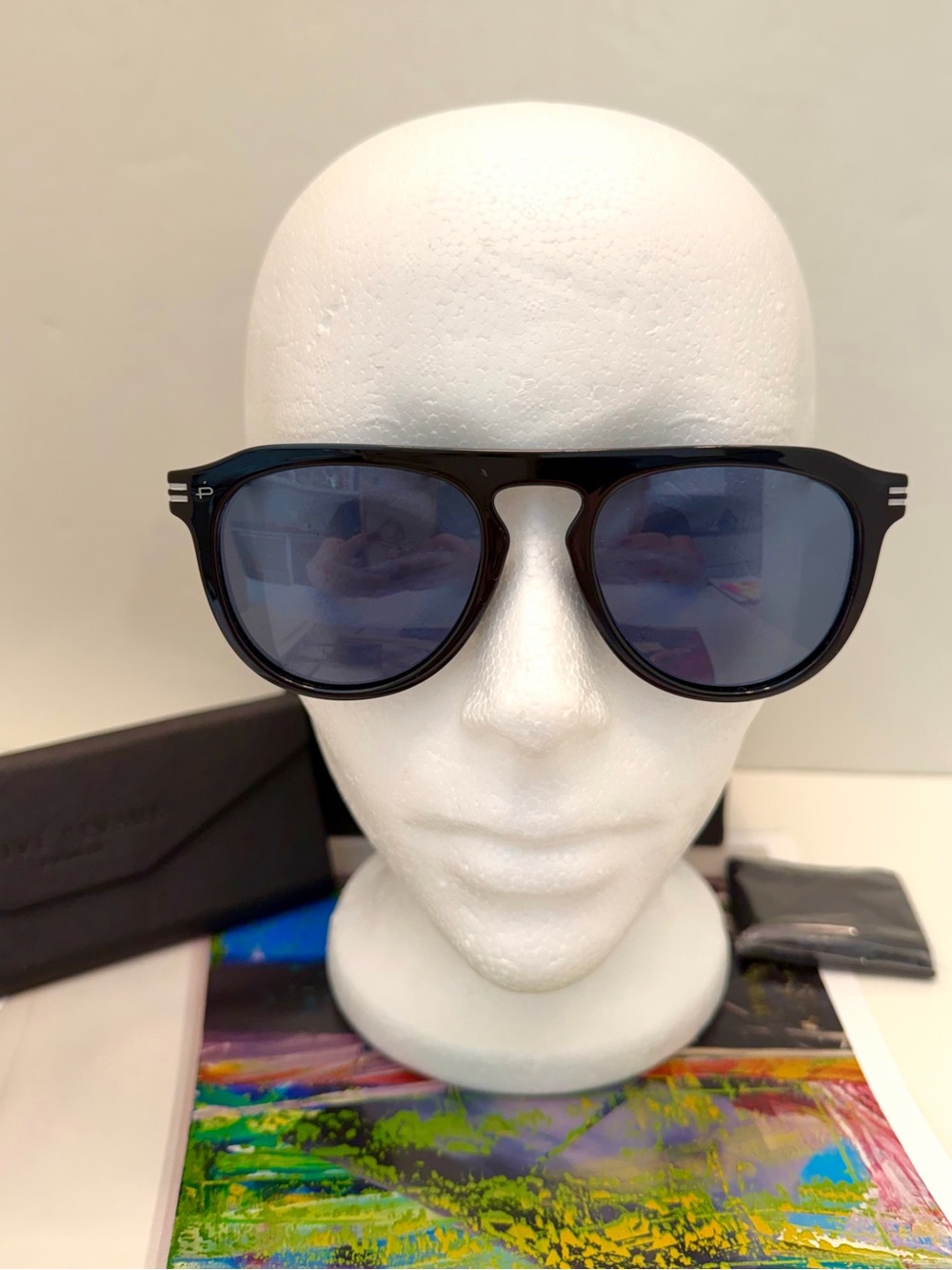 Prive Revaux The Bobby Women’s Black Frame Sunglasses with Blue Lenses